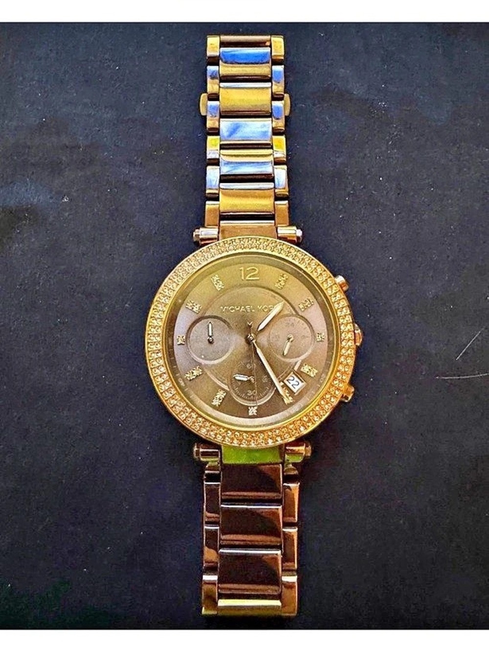 Michael Kors Parker Sable-Tone Chronograph Watch Gold & Brown